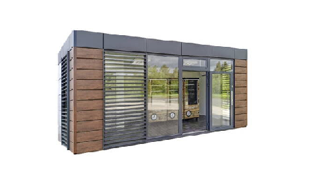 Moderná kontajnerová predajňa pre samoobslužný predaj